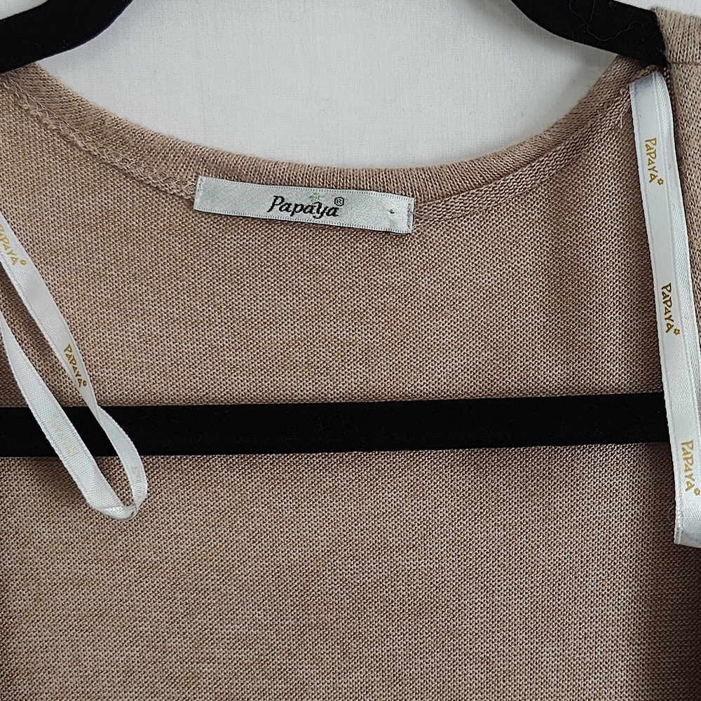 Papaya Long Cardigan - Beige - Size L - Picture 4 of 6